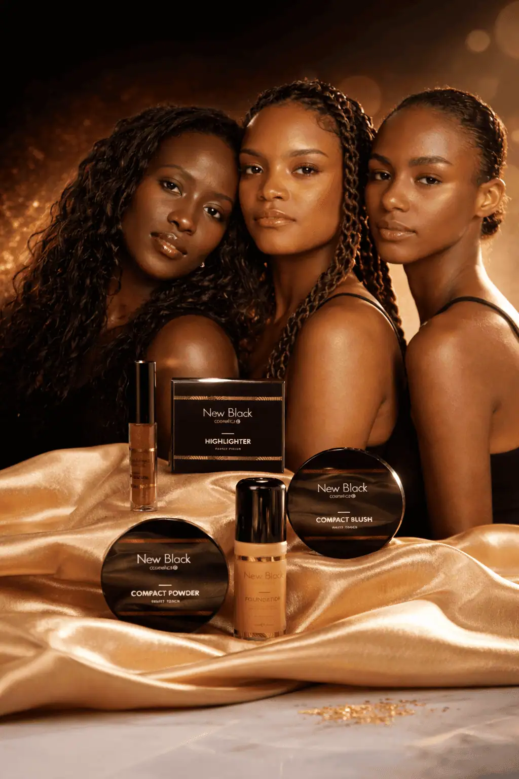 NEW BLACK Marque de maquillage premium fondée à Paris, fabriquée en Italie, pour sublimer les peaux noires et mates (Pour la Belgique)