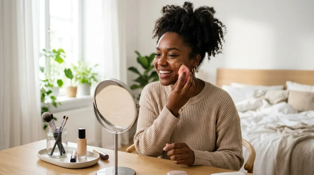 Maquillage peau noire en 15 minutes : la routine du matin qui tient