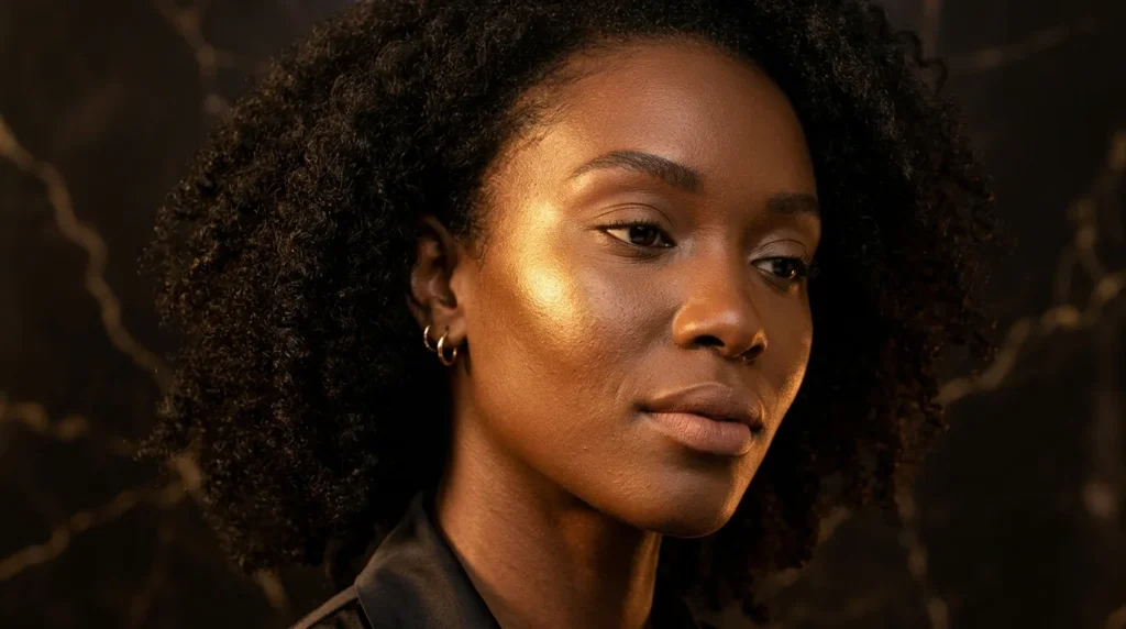 Iluminador para pele negra: qual cor escolher e onde aplicar