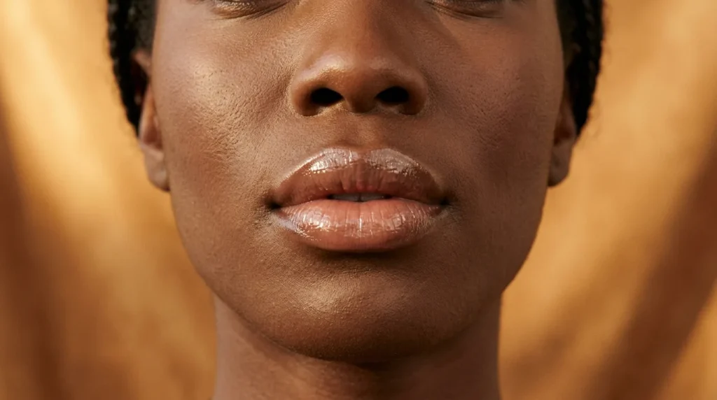 Nude für dunkle Haut: den Nude-Lippenstift oder -Gloss finden, der Ihnen steht