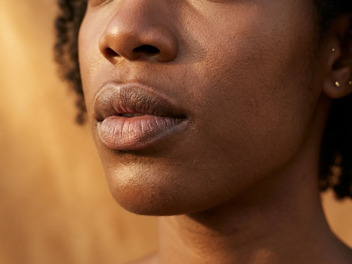 Gloss caramel Datte, le nude d’une peau noire