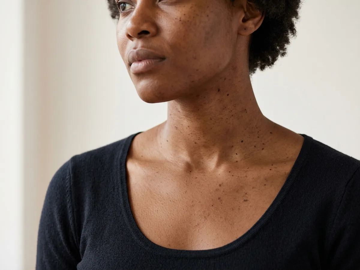 Camoufler les taches sur peau noire sans masquer : hyperpigmentation, cernes, marques